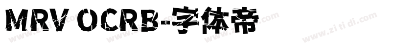 MRV OCRB字体转换